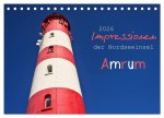 Impressionen der Nordseeinsel Amrum (Tischkalender 2026 DIN A5 quer), CALVENDO Monatskalender