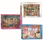 Puzzle 3er-Pack (Books/FineArt/Ocean Cottage)
