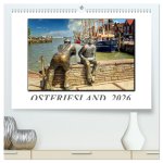 Ostfriesland - die bezaubernden alten Häfen (hochwertiger Premium Wandkalender 2026 DIN A2 quer), Kunstdruck in Hochglanz