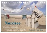 Nordsee - Dünen, Sand, Wasser und Wolken (Tischkalender 2026 DIN A5 quer), CALVENDO Monatskalender