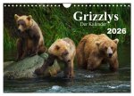 Grizzlys - Der Kalender (Wandkalender 2026 DIN A4 quer), CALVENDO Monatskalender
