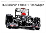 Illustrationen Formel 1 Rennwagen (Wandkalender 2026 DIN A3 quer), CALVENDO Monatskalender