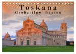 Toskana - Großarige Bauten (Tischkalender 2026 DIN A5 quer), CALVENDO Monatskalender