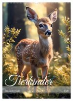 Tierkinder im Zauberwald (Wandkalender 2026 DIN A2 hoch), CALVENDO Monatskalender