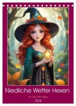 Niedliche Wetter Hexen (Tischkalender 2026 DIN A5 hoch), CALVENDO Monatskalender