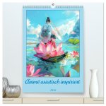 Animé asiatisch inspiriert (hochwertiger Premium Wandkalender 2026 DIN A2 hoch), Kunstdruck in Hochglanz