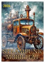 Steampunk Mobilität (Wandkalender 2026 DIN A2 hoch), CALVENDO Monatskalender