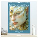 Fremde Zivilisationen - Science Fiction (hochwertiger Premium Wandkalender 2026 DIN A2 hoch), Kunstdruck in Hochglanz