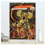 Wildes Australien - Tiere im Stile der Aborigine-Kunst (hochwertiger Premium Wandkalender 2026 DIN A2 hoch), Kunstdruck in Hochglanz
