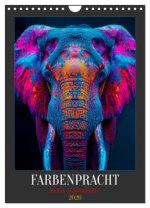 Farbenpracht - Bunte Tierporträts (Wandkalender 2026 DIN A4 hoch), CALVENDO Monatskalender