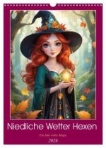 Niedliche Wetter Hexen (Wandkalender 2026 DIN A3 hoch), CALVENDO Monatskalender