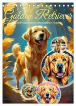 Golden Retriever. Kunstvolle Porträts des beliebten Hundes (Tischkalender 2026 DIN A5 hoch), CALVENDO Monatskalender