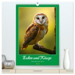 Eulen und Käuze - Diese Wesen der Nacht (hochwertiger Premium Wandkalender 2026 DIN A2 hoch), Kunstdruck in Hochglanz