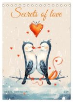 Secrets of love - mit Liebe durch das Jahr (Tischkalender 2026 DIN A5 hoch), CALVENDO Monatskalender