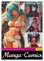 Manga-Comics. Cyberpunk Anime. Science Fiction Girls (Tischkalender 2026 DIN A5 hoch), CALVENDO Monatskalender