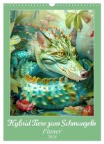 Hybrid Tiere zum Schmunzeln - Planer (Wandkalender 2026 DIN A3 hoch), CALVENDO Monatskalender