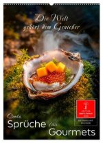 Coole Sprüche für Gourmets (Wandkalender 2026 DIN A2 hoch), CALVENDO Monatskalender