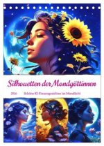 Silhouetten der Mondgöttinnen (Tischkalender 2026 DIN A5 hoch), CALVENDO Monatskalender