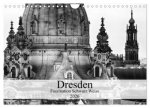 Dresden Faszination Schwarz Weiss (Wandkalender 2026 DIN A4 quer), CALVENDO Monatskalender