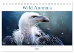 Wild Animals - Wilde Tiere (Tischkalender 2026 DIN A5 quer), CALVENDO Monatskalender