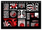 SCHWARZ, WEIß, ROT (Tischkalender 2026 DIN A5 quer), CALVENDO Monatskalender
