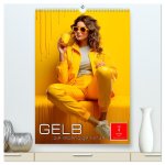 Gelb, die lebendige Farbe (hochwertiger Premium Wandkalender 2026 DIN A2 hoch), Kunstdruck in Hochglanz