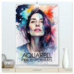 Aquarell-Frauenporträts (hochwertiger Premium Wandkalender 2026 DIN A2 hoch), Kunstdruck in Hochglanz