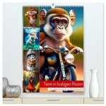 Tiere in lustigen Posen (hochwertiger Premium Wandkalender 2026 DIN A2 hoch), Kunstdruck in Hochglanz