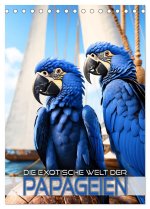 Die exotische Welt der Papageien (Tischkalender 2026 DIN A5 hoch), CALVENDO Monatskalender