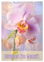 Blumen im Malstil (Tischkalender 2026 DIN A5 hoch), CALVENDO Monatskalender