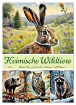 Heimische Wildtiere 2026 (Wandkalender 2026 DIN A3 hoch), CALVENDO Monatskalender