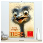 Meine lustigen Tiere (hochwertiger Premium Wandkalender 2026 DIN A2 hoch), Kunstdruck in Hochglanz