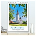 Rundturmkirchen - Architektonische Besonderheiten in Frankreich (hochwertiger Premium Wandkalender 2026 DIN A2 hoch), Kunstdruck in Hochglanz