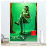 Grün, die frische Farbe (hochwertiger Premium Wandkalender 2026 DIN A2 hoch), Kunstdruck in Hochglanz