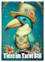 Tiere im Tarot Stil (Wandkalender 2026 DIN A3 hoch), CALVENDO Monatskalender