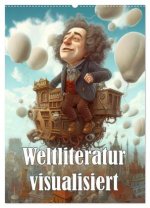 Weltliteratur visualisiert (Wandkalender 2026 DIN A2 hoch), CALVENDO Monatskalender