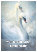 Wundervoll zarte Tierportraits (Wandkalender 2026 DIN A3 hoch), CALVENDO Monatskalender