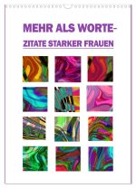 Mehr als Worte - Zitate starker Frauen (Wandkalender 2026 DIN A3 hoch), CALVENDO Monatskalender