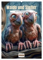 Waldo und Stefler (Wandkalender 2026 DIN A2 hoch), CALVENDO Monatskalender