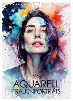 Aquarell-Frauenporträts (Wandkalender 2026 DIN A4 hoch), CALVENDO Monatskalender