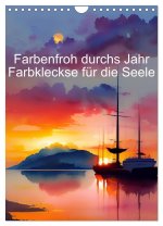 Farbenfroh durchs Jahr 2026 - Farbkleckse für die Seele (Wandkalender 2026 DIN A4 hoch), CALVENDO Monatskalender