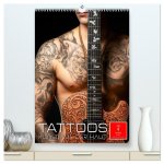 Tattoos Kunst auf der Haut (hochwertiger Premium Wandkalender 2026 DIN A2 hoch), Kunstdruck in Hochglanz