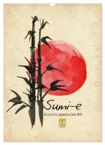 Sumi-e Kunst im japanischen Stil (Wandkalender 2026 DIN A3 hoch), CALVENDO Monatskalender