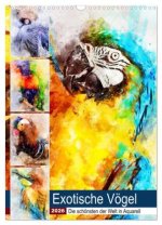 Exotische Vögel - Die Schönsten der Welt in Aquarell (Wandkalender 2026 DIN A3 hoch), CALVENDO Monatskalender