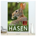 Niedliche Hasen (hochwertiger Premium Wandkalender 2026 DIN A2 hoch), Kunstdruck in Hochglanz