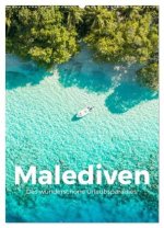 Malediven - Das wunderschöne Urlaubsparadies. (Wandkalender 2026 DIN A2 hoch), CALVENDO Monatskalender