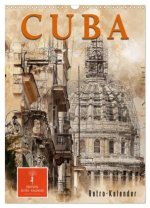 Cuba Retro Kalender (Wandkalender 2026 DIN A3 hoch), CALVENDO Monatskalender