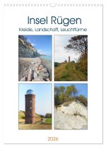 Insel Rügen - Kreide, Landschaft, Leuchttürme (Wandkalender 2026 DIN A3 hoch), CALVENDO Monatskalender