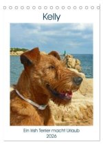 Kelly - Ein Irish Terrier macht Urlaub (Tischkalender 2026 DIN A5 hoch), CALVENDO Monatskalender