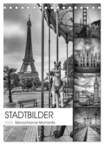 STADTBILDER Monochrome Momente (Tischkalender 2026 DIN A5 hoch), CALVENDO Monatskalender